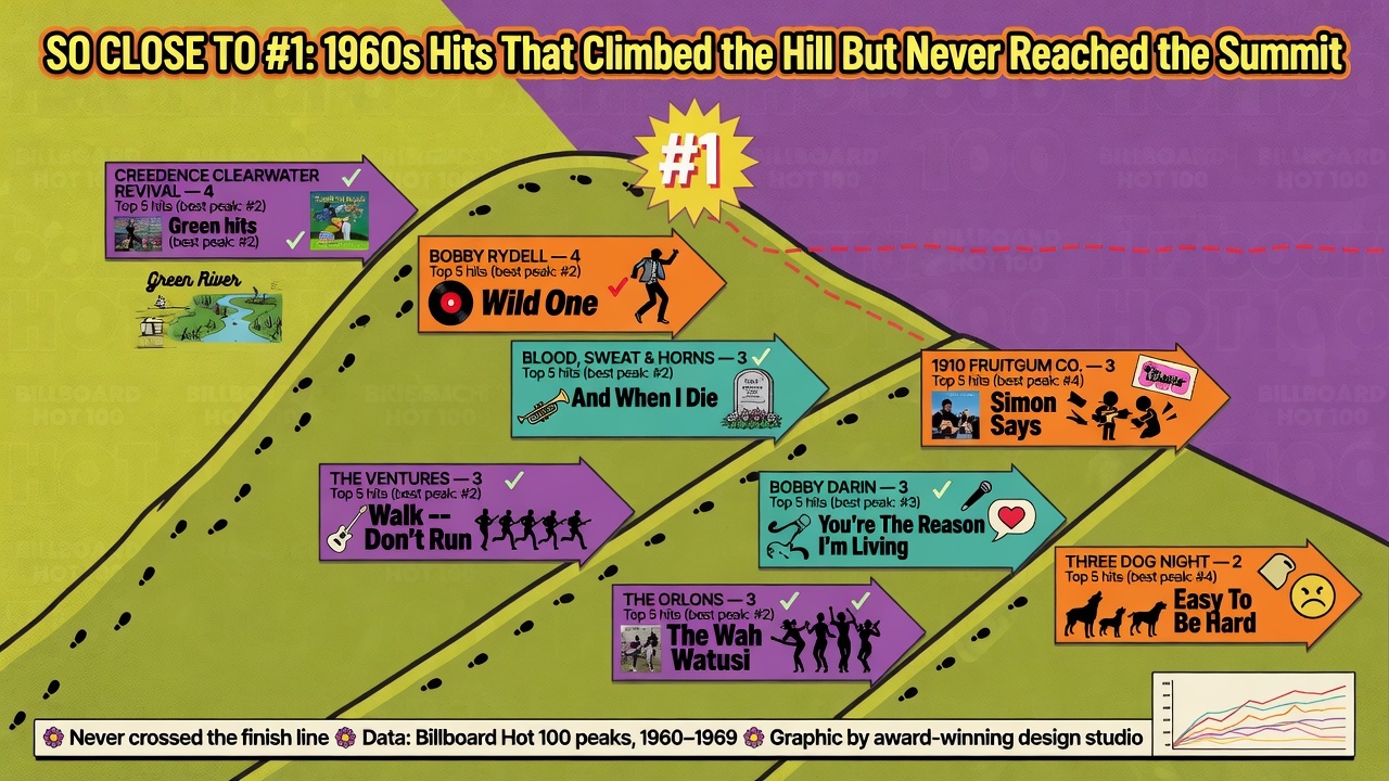 Never Hit #1 in the 1960s